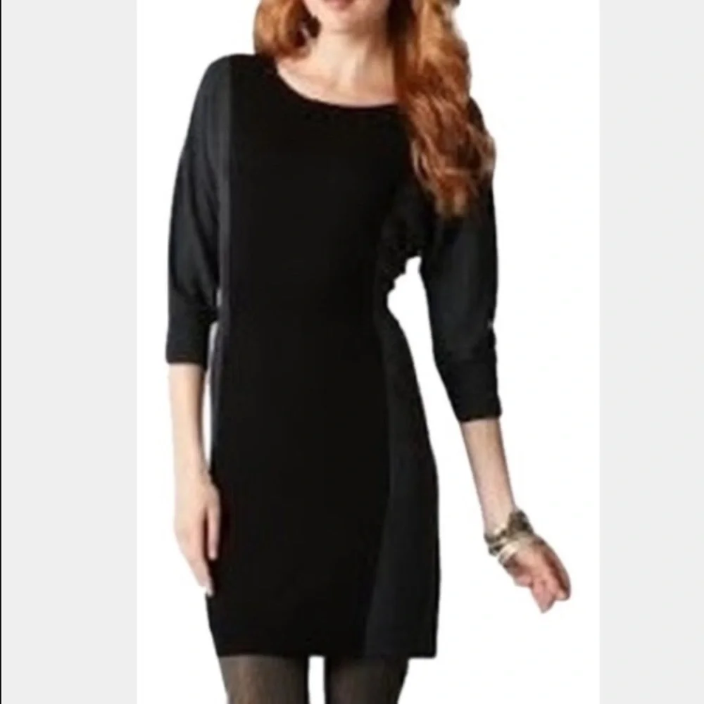 Ann Taylor Loft Dolman Sleeve Colorblock Sweater Dress